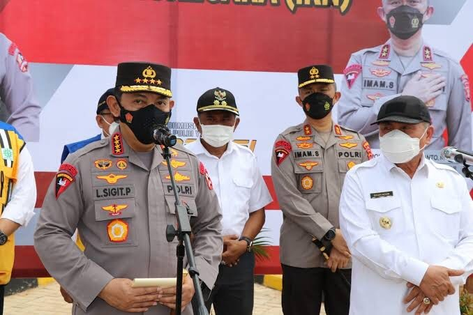 Kapolri Jenderal Polisi Listyo Sigit Prabowo dan Gubernur Kaltim Isran Noor