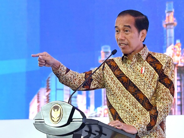 Presiden Jokowi saat membuka Rakornas Investasi Tahun 2022 di The Ritz-Carlton, Jakarta, Rabu (30/11/2022) pagi. (Foto: BPMI Setpres/Rusman)
