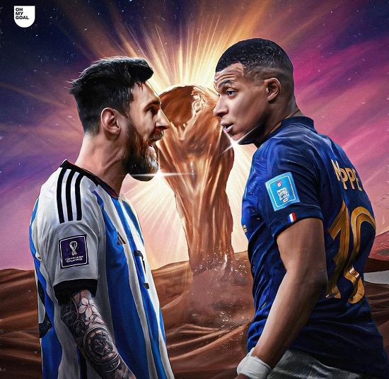 Lionel Messi (Argentina) dan Kylian Mbappe (Prancis) - (foto :ist)