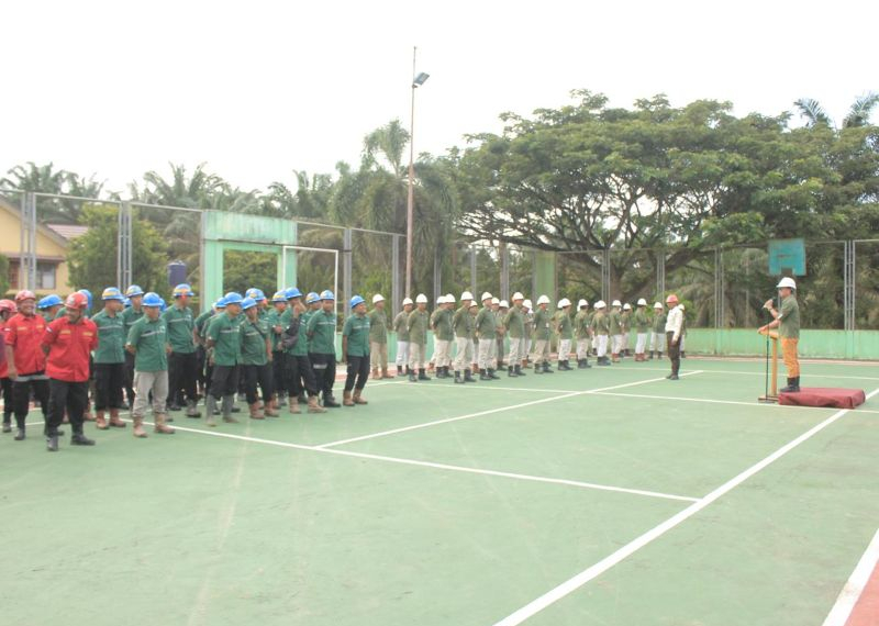 Apel peringatan Bulan Keselamatan dan Kesehatan Kerja (K3) Nasional Tahun 2026 di area operasional perusahaan PT Borneo Indah Marjaya (BIM) dan PT Palma Plantasindo (PPS), anak usaha Grup Astra Agro, Rabu (18/2/2026).